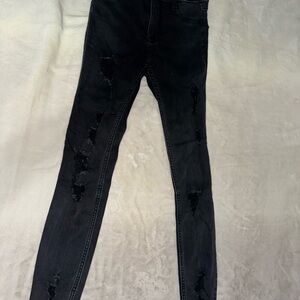 Hollister Black Distressed Jeggings